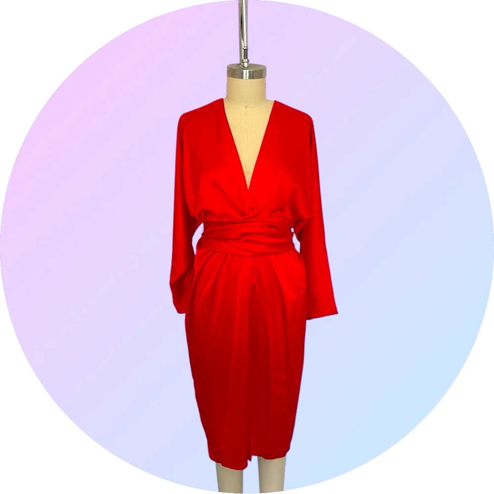 ASOS Tie Red Dress, Sz14